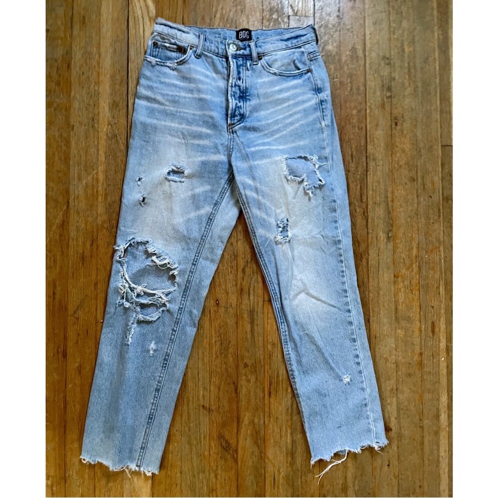 UO Urban Outfitters BDG Distressed Button Fly Raw Hem Jeans Denim - size 26